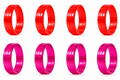 Red / Purple Glass Bangles for Women and Girls (set of 8)