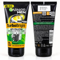 Garnier Men TurboBright Duo Foam Anti-Pollution Face Wash with Vitamin C & Charcoal, 150g (XL Pack)